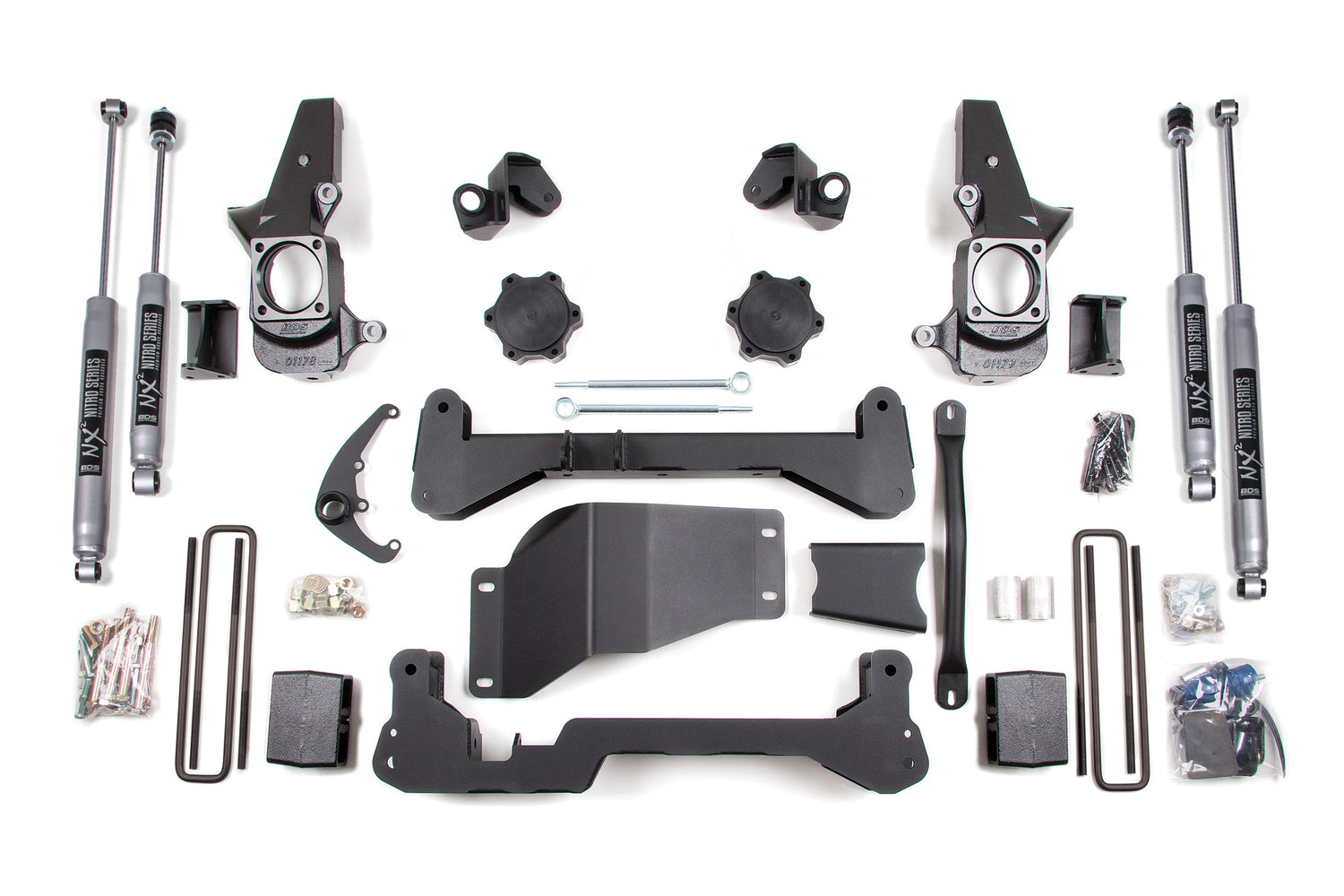 4.5 Inch Lift Kit - Chevy Silverado Or GMC Sierra 2500HD/3500 (01-10) SRW 4WD BDS Suspension Suspension Lift Kit  AXOPROS