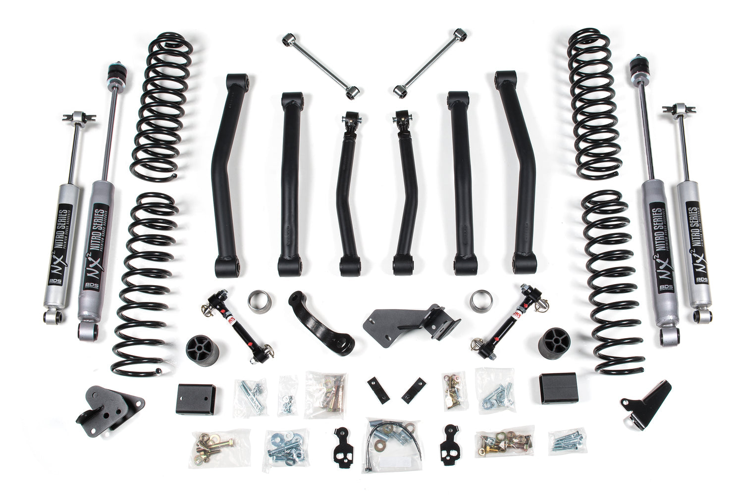 4.5 Inch Lift Kit - Jeep Wrangler JK (12-18) 4-Door BDS Suspension Suspension Lift Kit  AXOPROS