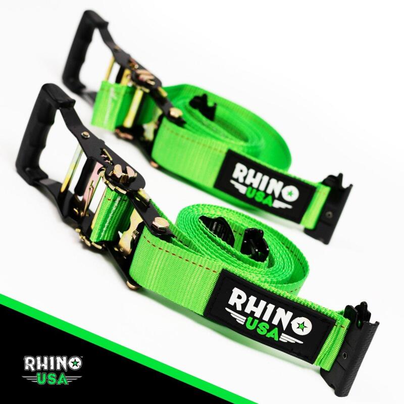 Rhino USA Utv Wheel Chock Tie-Down Kit (2-Wheel Kit) (Green) Rhino USA Cargo Tie-Downs  AXOPROS