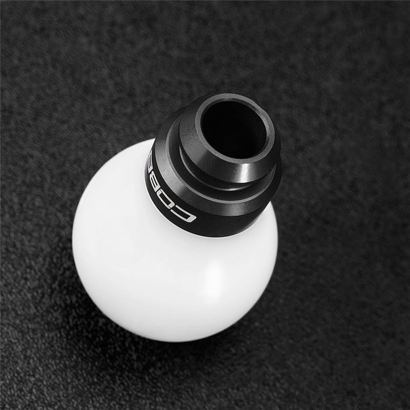 Cobb Subaru 5-Speed COBB Knob - White Knob w/ Stealth Black COBB Shift Knobs  AXOPROS