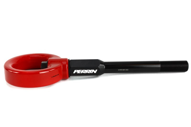 Perrin 02-07 Subaru WRX/STI Tow Hook Kit (Front) - Red Perrin Performance Tow Hooks  AXOPROS