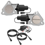 QTP 3in Bolt-On QTEC Dual Electric Cutout Valves - Pair QTP Exhaust Cutouts  AXOPROS