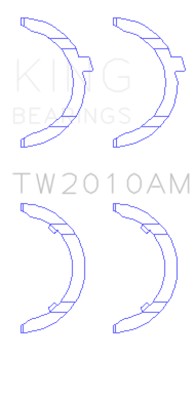 King Volkswagen JR 1.6L (td) Thrust Washer Set King Engine Bearings Bearings  AXOPROS