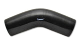 Vibrant 4 Ply Reinforced Silicone Elbow Connector - 1.5in I.D. - 45 deg. Elbow (BLACK) Vibrant Silicone Couplers & Hoses  AXOPROS