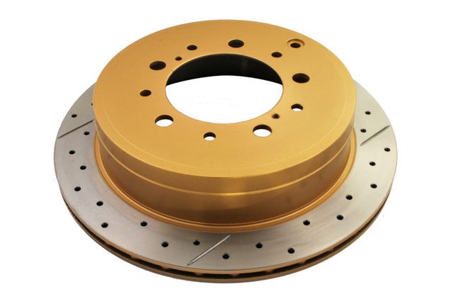 DBA 07+ Toyota Landcruiser 200 Series Rear Cross Drilled & Slotted Street Series Rotor DBA Brake Rotors - Slot & Drilled  AXOPROS