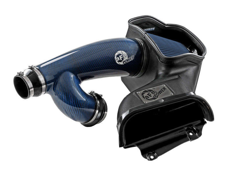 aFe 17-24 Ford F-150 Track Series Blue Kevlar Carbon Fiber C/A Intake System w/Black Pro 5R Filter aFe Cold Air Intakes  AXOPROS