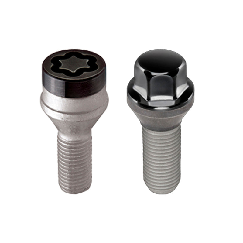 McGard 5 Lug Hex Install Kit w/Locks (Cone Seat Bolt) M14X1.5 / 17mm Hex / 28.0mm Shank L. - Black McGard Wheel Bolts  AXOPROS