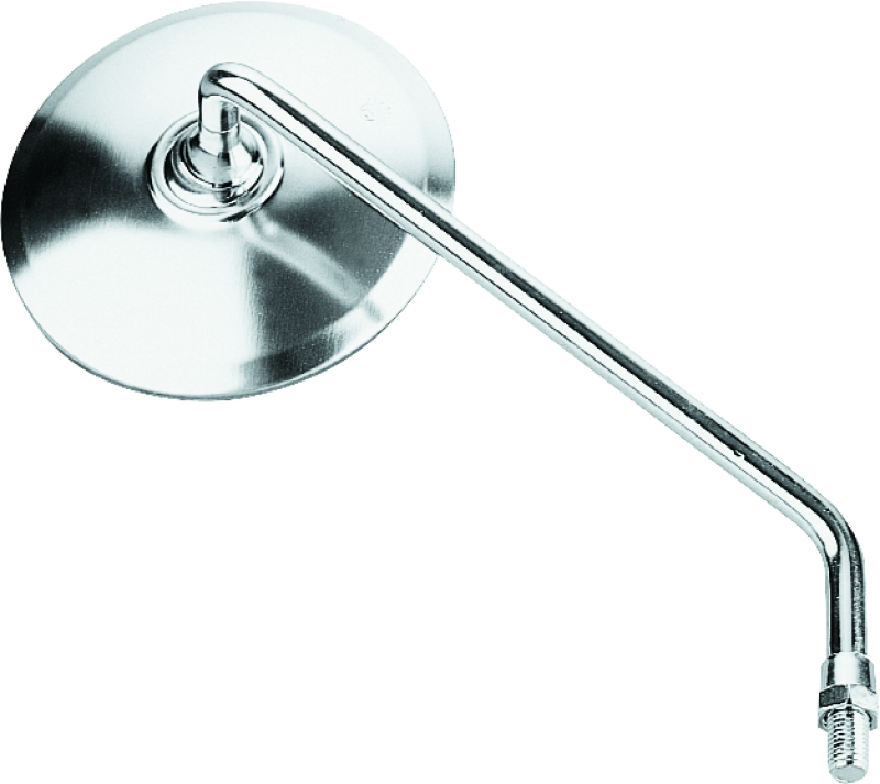 BikeMaster Round Mirror 10mm Left - Stainless BikeMaster Side Mirrors  AXOPROS