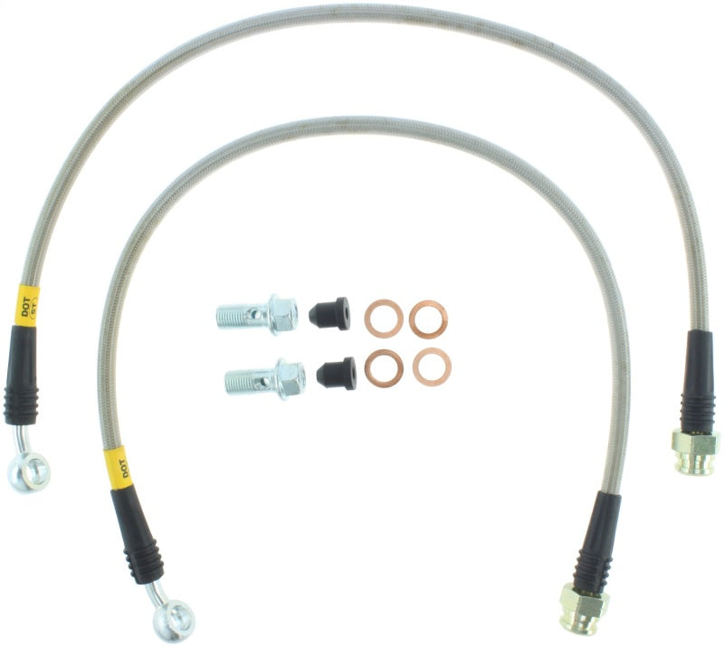 StopTech 14-15 Chevy Corvette Z51 (C7) V8 Stainless Steel Front Brake Lines Stoptech Brake Line Kits  AXOPROS