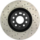 StopTech 09 VW Passat CC / 06-09 Passat Slotted & Drilled Right Front Rotor Stoptech Brake Rotors - Slot & Drilled  AXOPROS