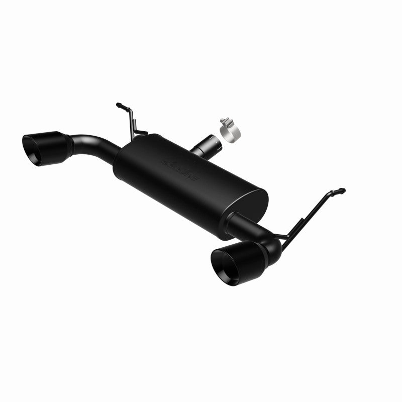 MagnaFlow 07-17 Jeep Wrangler JK 3.8/3.6L Dual Split Rear Exit Black Axle-Back Exhaust - AXOPROS Magnaflow Axle Back  