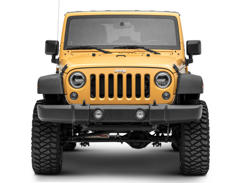 Raxiom 97-18 Jeep Wrangler TJ/JK 7-Inch LED Headlights w/ Halos- Black Housing (Clear Lens) Raxiom Headlights  AXOPROS