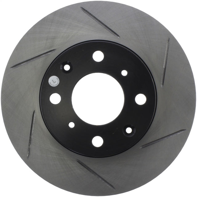 StopTech Power Slot 93-00 Honda Civic DX w/ Rr Drum Brakes Front Left Rotor Stoptech Brake Rotors - Slotted  AXOPROS