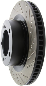 StopTech 07-09 Toyota Tundra / 08-09 Toyota Sequoia Front Left Slotted & Drilled Rotor Stoptech Brake Rotors - Slot & Drilled  AXOPROS