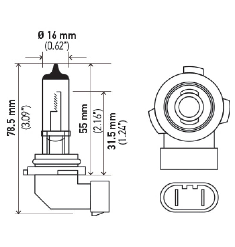 Hella H10 12V 65W Xen White Bulb (Pair) Hella Bulbs  AXOPROS
