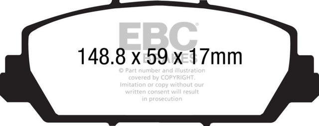 EBC 12+ Acura RDX 3.5 Redstuff Front Brake Pads EBC Brake Pads - Performance  AXOPROS