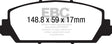 EBC 12+ Acura RDX 3.5 Greenstuff Front Brake Pads EBC Brake Pads - Performance  AXOPROS