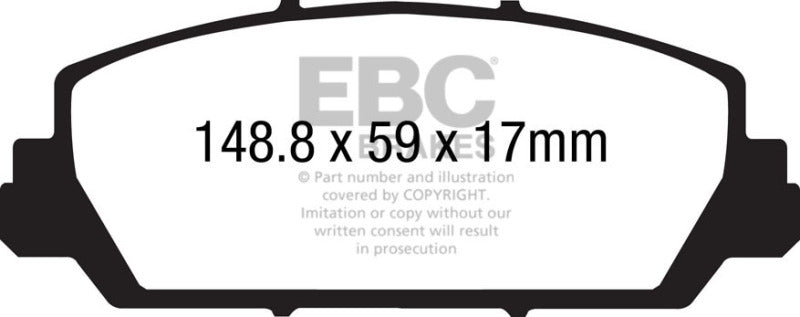 EBC 12+ Acura RDX 3.5 Greenstuff Front Brake Pads EBC Brake Pads - Performance  AXOPROS