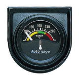 AutoMeter Gauge Console Water Temp 1.5in. 280 Deg. F Elec Blk Dial Blk Bezel Autogage AutoMeter Gauges  AXOPROS