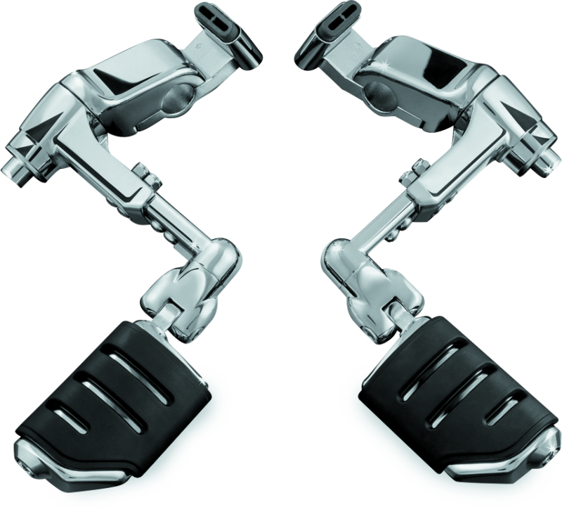 Kuryakyn Ergo III Adjustable Mount With Trident Dually ISO Pegs Chrome Kuryakyn Footpegs  AXOPROS