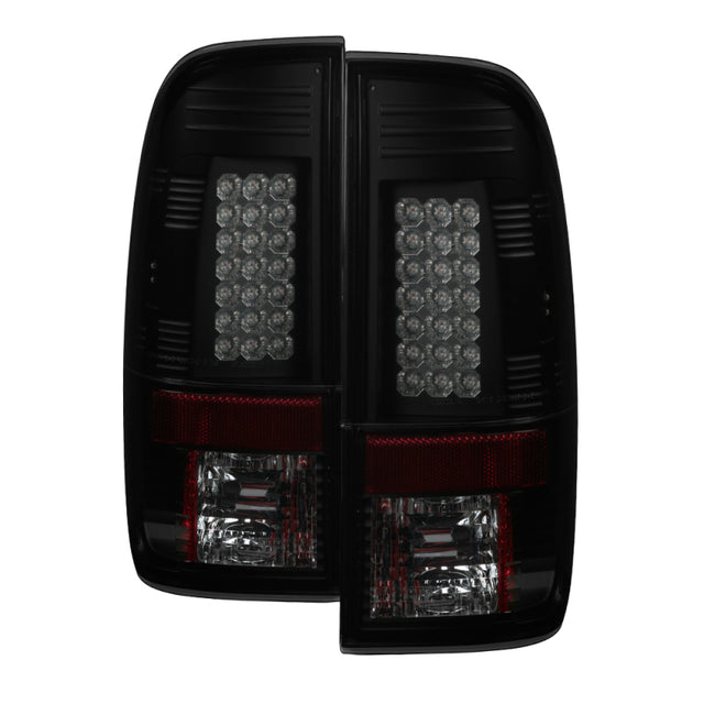 Spyder Ford F150 side 97-03/F250 Super Duty 99-07 LED Tail Lights Blk Smke ALT-YD-FF15097-LED-BSM SPYDER Tail Lights  AXOPROS