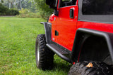 Fishbone Offroad 97-06 Jeep Wrangler TJ Steel Rock Slider - Black Textured Powdercoat Fishbone Offroad Steps  AXOPROS