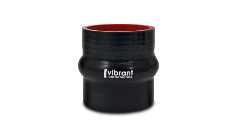 Vibrant 4 Ply Reinforced Silicone Hump Hose Connector - 3.5in I.D. x 3in long (BLACK) Vibrant Silicone Couplers & Hoses  AXOPROS