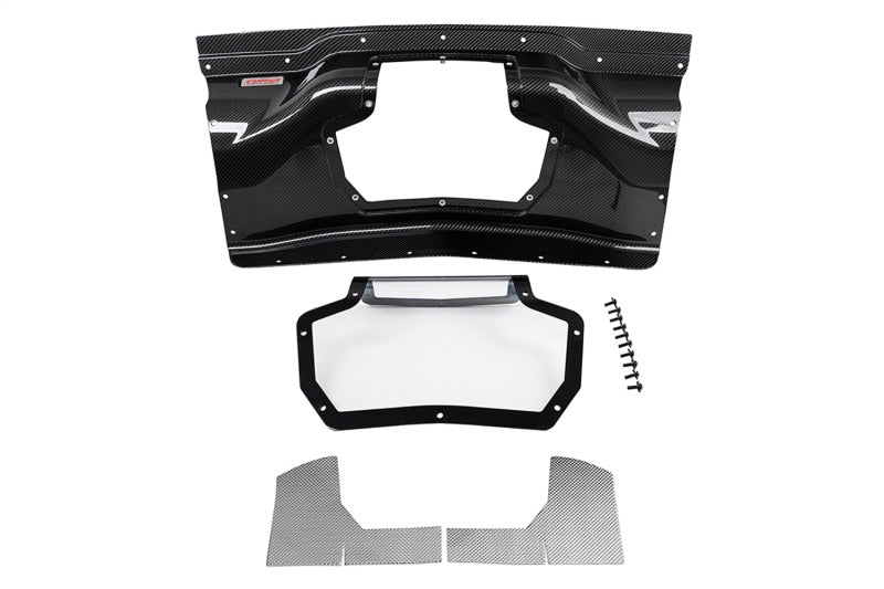 Corsa 2020+ Chevrolet Corvette C8/Z06 Carbon Fiber Air Intake Trunk Panel with Polycarbonate CORSA Performance Carbon Accessories  AXOPROS
