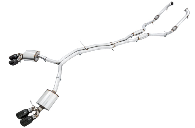 AWE Tuning Audi B9 S4 Touring Edition Exhaust - Non-Resonated (Black 102mm Tips) AWE Tuning Catback  AXOPROS