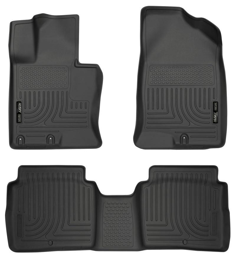 Husky Liners 11-14 Kia Optima Weatherbeater Black Front & 2nd Seat Floor Liners Husky Liners Floor Mats - Rubber  AXOPROS