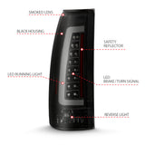 ANZO 1999-2000 Cadillac Escalade LED Taillights Black Housing Smoke Lens Pair ANZO Tail Lights  AXOPROS