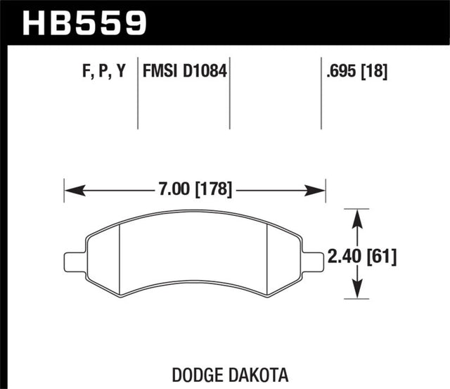 Hawk LTS Street Brake Pads Hawk Performance Brake Pads - OE  AXOPROS