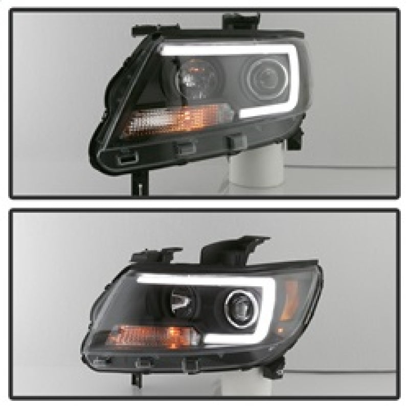 Spyder 15-17 Chevy Colorado Projector Headlights - Light Bar LED - Black (PRO-YD-CCO15-LBDRL-BK) SPYDER Headlights  AXOPROS