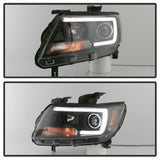 Spyder 15-17 Chevy Colorado Projector Headlights - Light Bar LED - Black (PRO-YD-CCO15-LBDRL-BK) SPYDER Headlights  AXOPROS