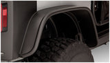Bushwacker 07-18 Jeep Wrangler Flat Style Flares 4pc Fits 2-Door Sport Utility Only - Black Bushwacker Fender Flares  AXOPROS