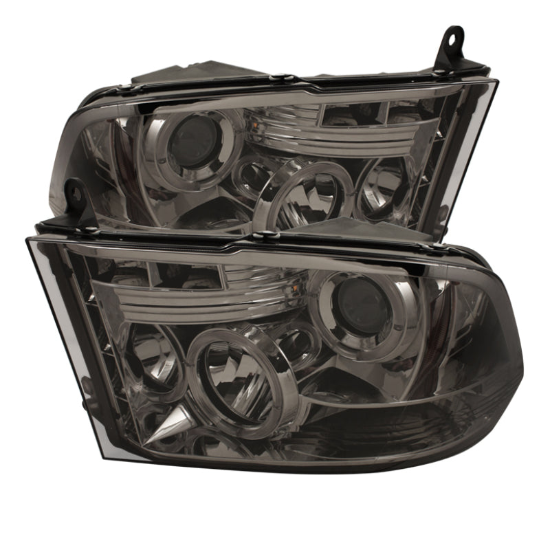 Spyder Dodge Ram 1500 09-14 10-14 Projector Headlights Halogen- LED Halo LED- Smke PRO-YD-DR09-HL-SM SPYDER Headlights  AXOPROS