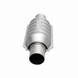 MagnaFlow Conv Univ 2.25in Inlet/Outlet Center/Center Round 9in Body L x 5.125in W x 13in Overall L Magnaflow Catalytic Converter Universal  AXOPROS