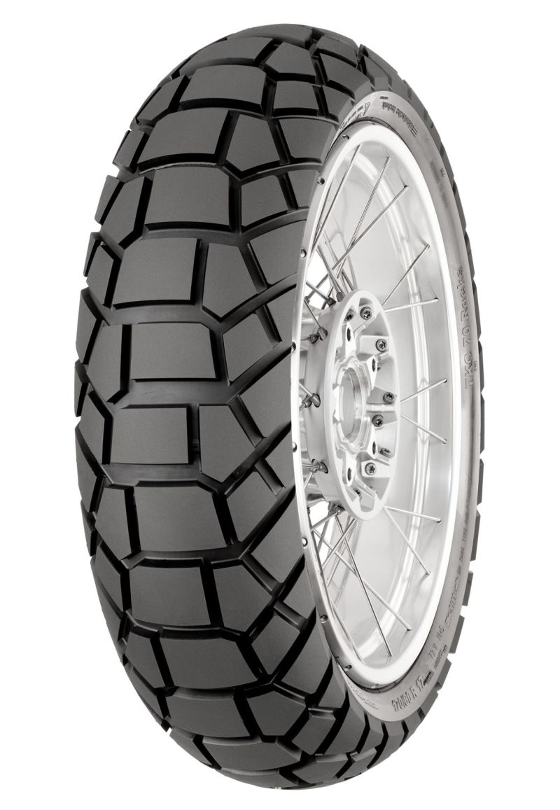 Continental Tire Continental TKC 70 Rocks - 140/80 R 17 M/C 69S TL M+S Rear Motorcycle Tires - On Road aftermarket performance part