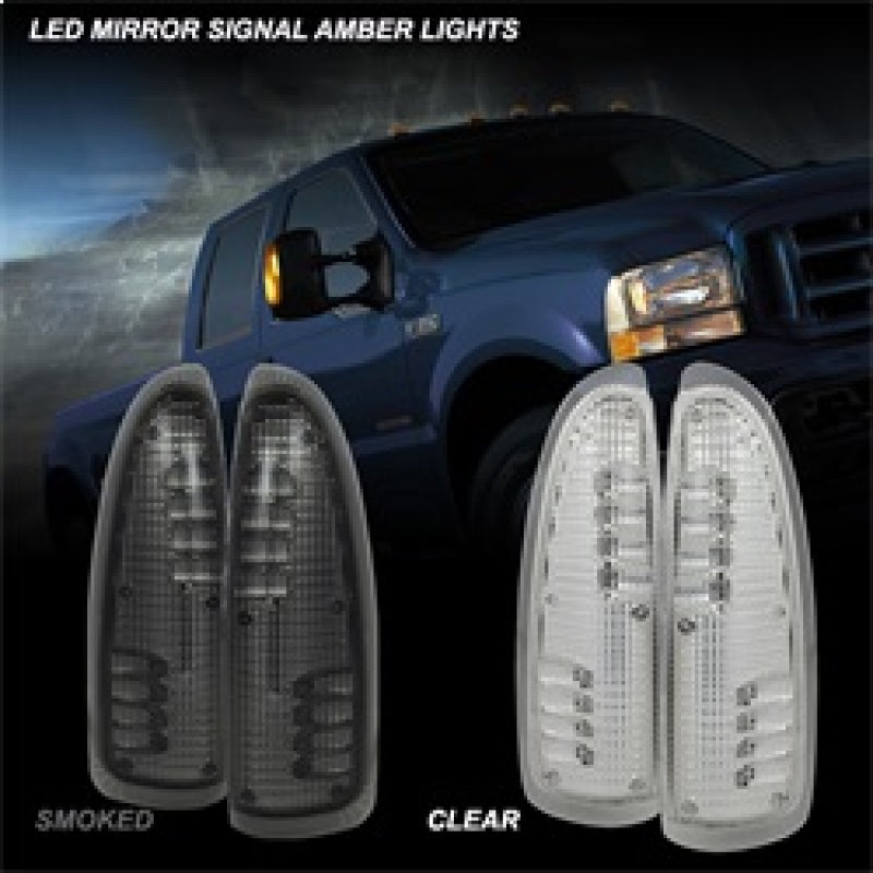 xTune Ford Superduty F250-F650 03-07 Amber LED Mirror Signal Lens - Clear ACC-LED-FDSD99-MR-C SPYDER Side Mirrors  AXOPROS