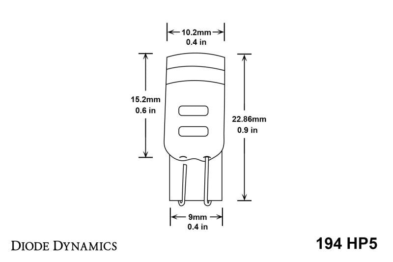 Diode Dynamics 194 LED Bulb HP5 LED - Cool - White (Pair) Diode Dynamics Bulbs  AXOPROS