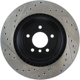 StopTech 06 BMW 330 / 07-09 BMW 335 Slotted & Drilled Left Rear Rotor Stoptech Brake Rotors - Slot & Drilled  AXOPROS