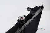 CSF 96-07 Mitsubishi Evo 4/5/6/7/8/9 Full-Slim Radiator w/12in Fan & Shroud/-16AN - Black CSF Radiators  AXOPROS