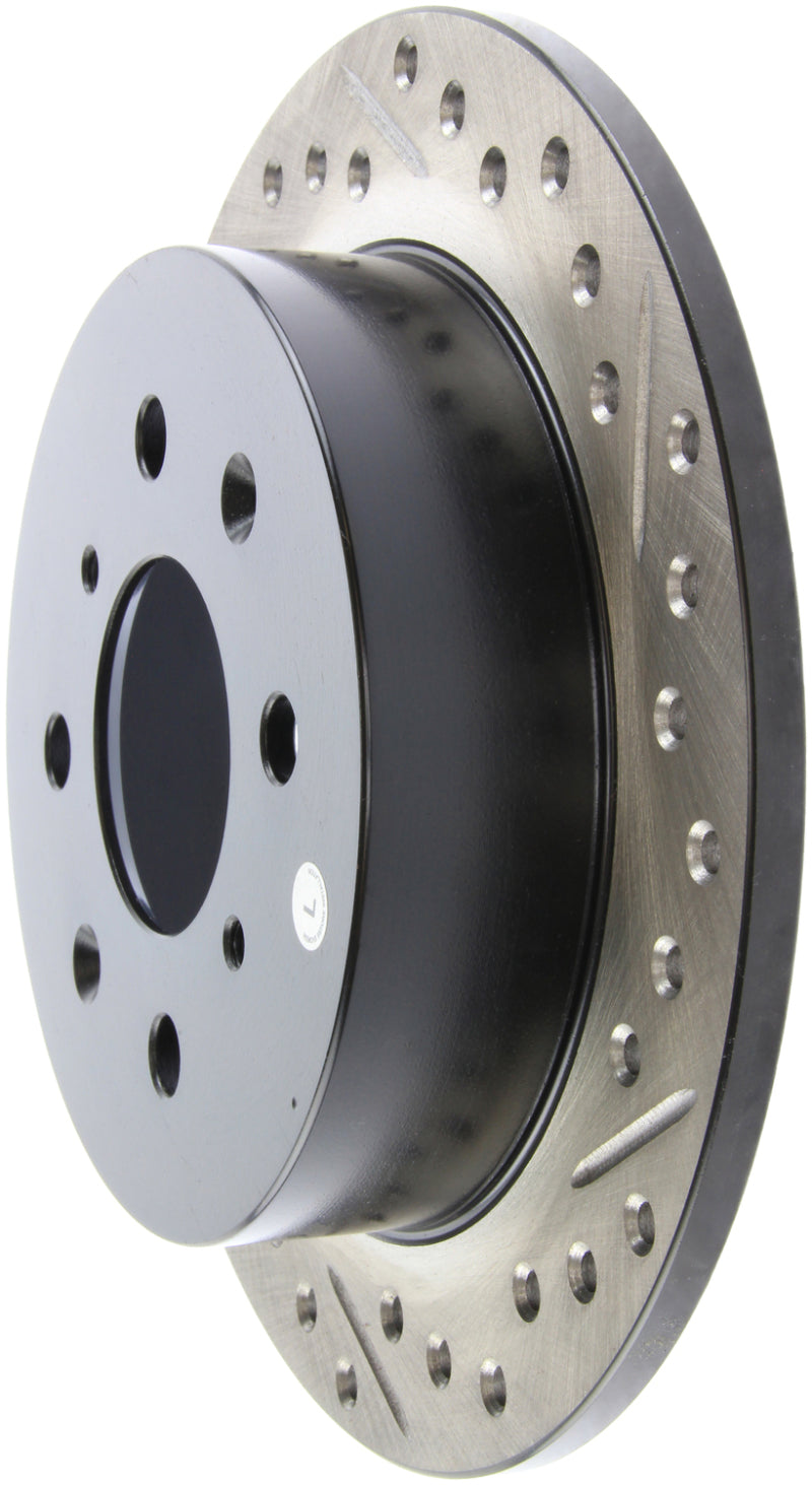 StopTech 90-96 Acura Integra / 97-01 Integra (Exc. Type R) Slotted & Drilled Left Rear Rotor Stoptech Brake Rotors - Slot & Drilled  AXOPROS