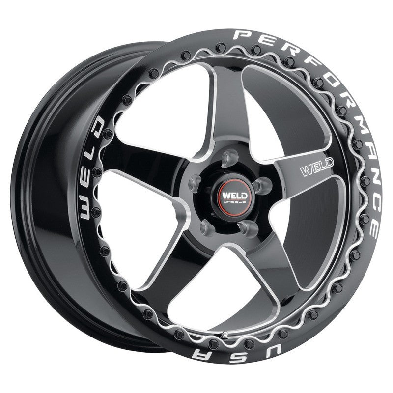 Weld S904 17x10 Ventura Beadlock 5x115 ET00 BS5.50 Gloss BLK MIL DIA 78.1 Weld Wheels - Cast  AXOPROS