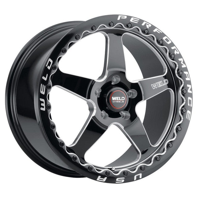 Weld S904 17x10 Ventura Beadlock 5x115 ET00 BS5.50 Gloss BLK MIL DIA 78.1 Weld Wheels - Cast  AXOPROS