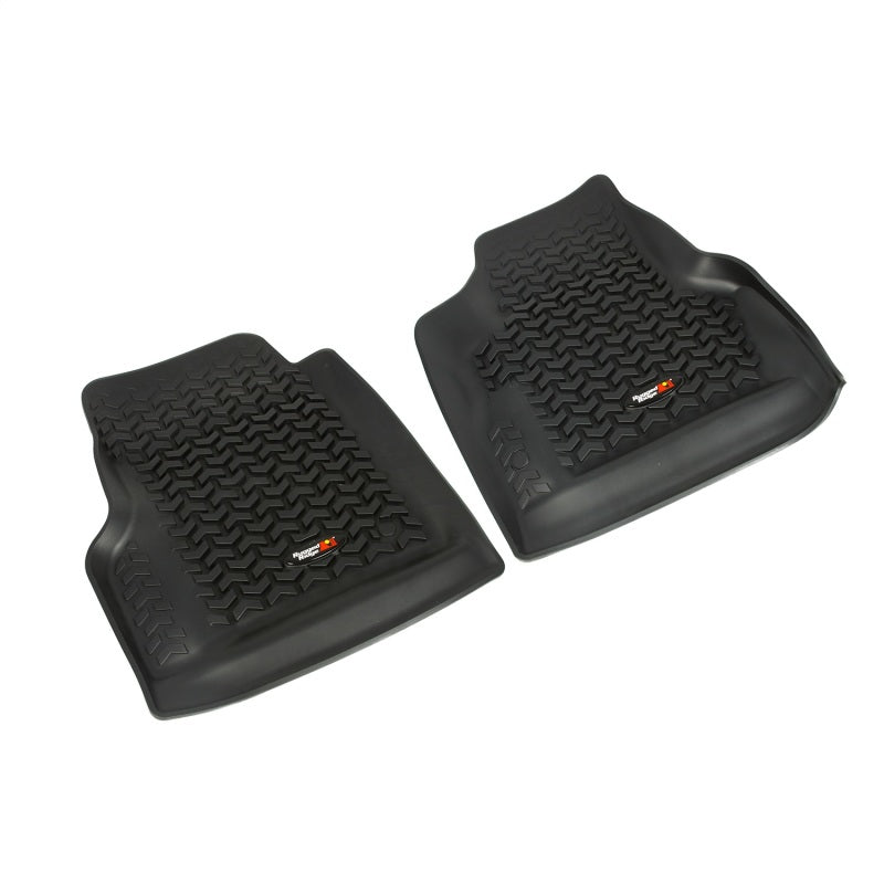 Rugged Ridge Floor Liner Front Black 1997-2006 Jeep Wrangler TJ / LJ Rugged Ridge Floor Mats - Rubber  AXOPROS