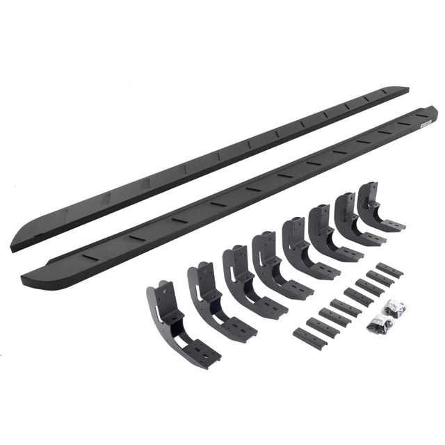 Go Rhino Go Rhino 20-22 GMC Sierra 2500HD CC (New Bdy) RB10 Slim Running Boards Kit (w/Brackets) - Tex. Blk Running Boards aftermarket performance part