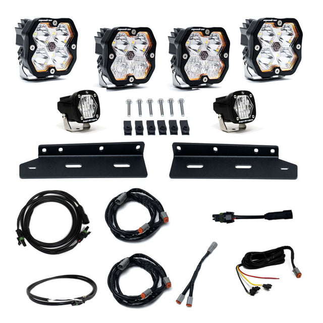 Baja Designs Baja Designs 21-25 Ford Raptor Squadron Sport 2.0 Fog Pocket Kit (Multi Patterns) - Clear Fog Lights aftermarket performance part