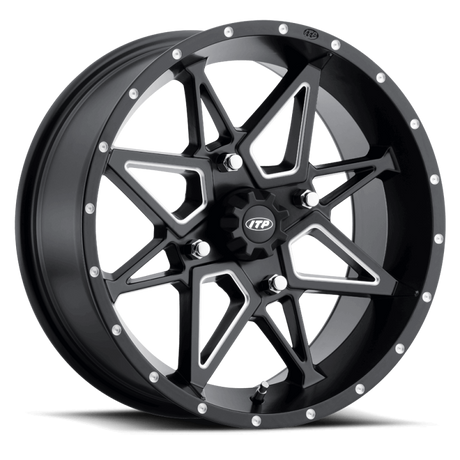 ITP ITP Tornado 14X7 / 4x110 BP / 2+5 Offset Matte Black w/ Milled Accents Wheel Wheels - Cast aftermarket performance part