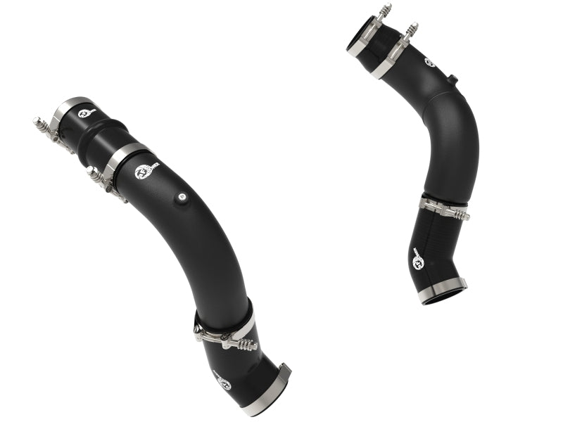 aFe aFe BladeRunner 3in & 3-1/2in AL Hot and Cold Charge Pipe Kit Black RAM Diesel Trucks 25-26 L6-6.7L Intercoolers aftermarket performance part